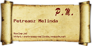 Petreasz Melinda névjegykártya